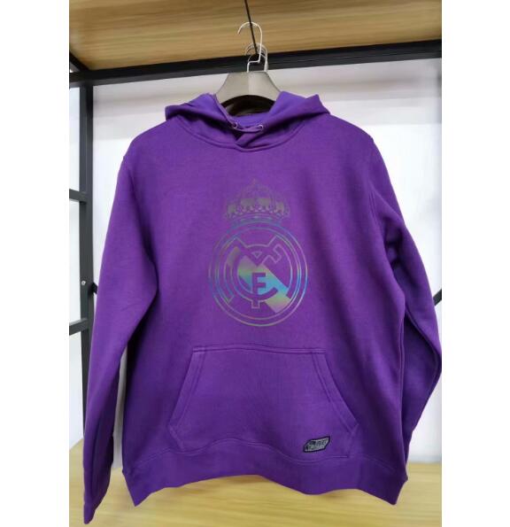 Real Madrid Purple Hoody Sweater Top 2020/21